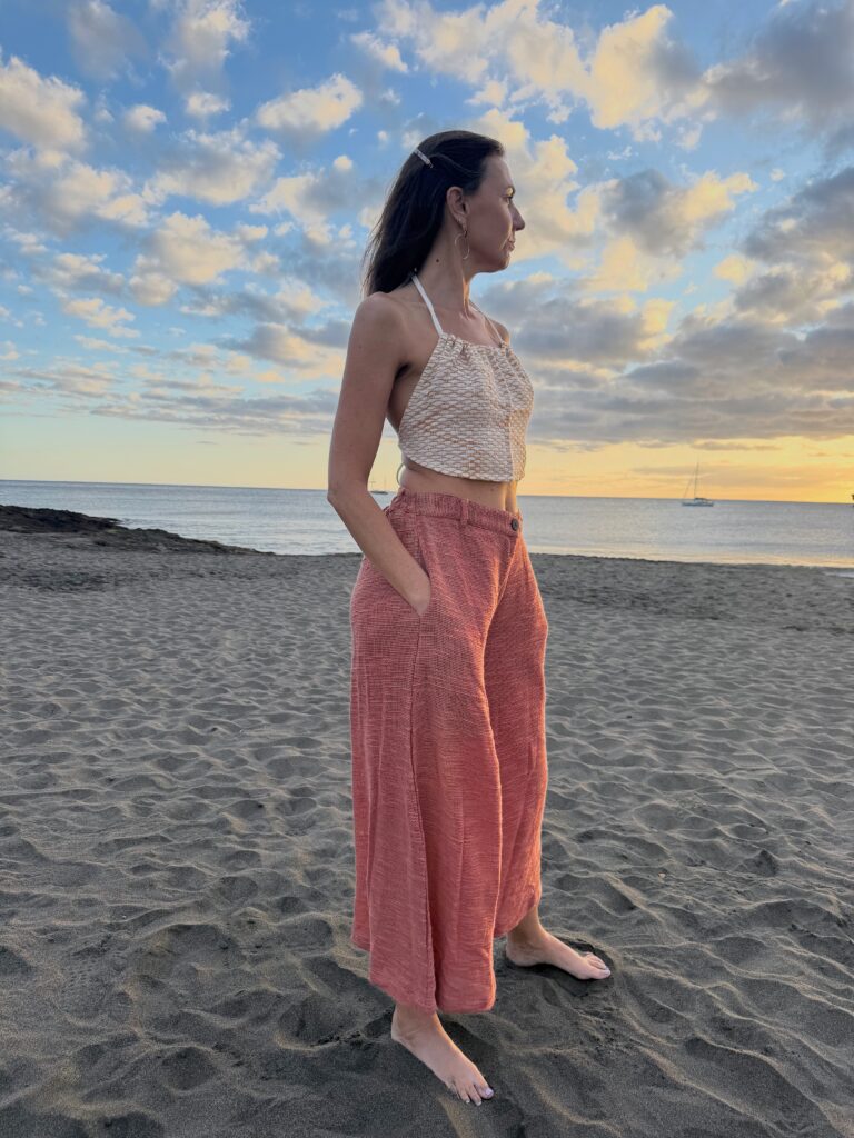Pantalón fluido algodón bugla
